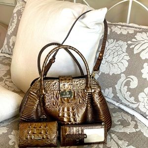 Brahmin purse, credit card wallet, trifold wallet and dust bag